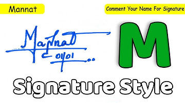 M signature style | How to draw signature like a billionaire | Mannat Name Signature Style