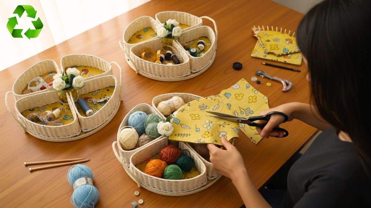 Я превратил картон и обрезки ткани в ПОТРЯСАЮЩИЙ элемент интерьера 😍♻️ Идея декора для дома