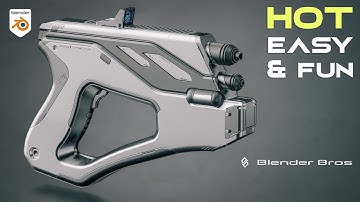 Blender Tutorial Shout-out - SciFi Gun Design and Amazing Emissive Decal Pack!