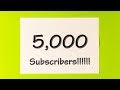 5000 subscribers! Thank YOU so much!