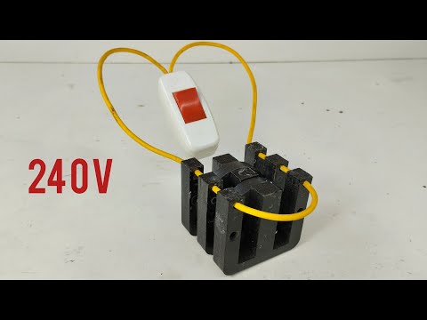I Turn Copper coil Into 240volt Powerful Free Electricity Generator at Home Using two Magnet