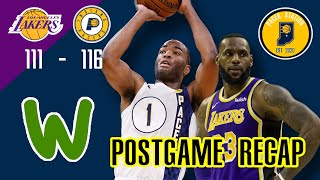 Pacers vs lakers postgame recap | august 8th, 2020 #pacers