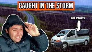 STEALTH MINI VAN CAMPING In The Peak District | HEAVY RAIN STORM!
