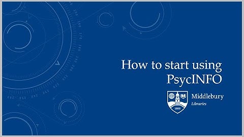 How to use PsycINFO