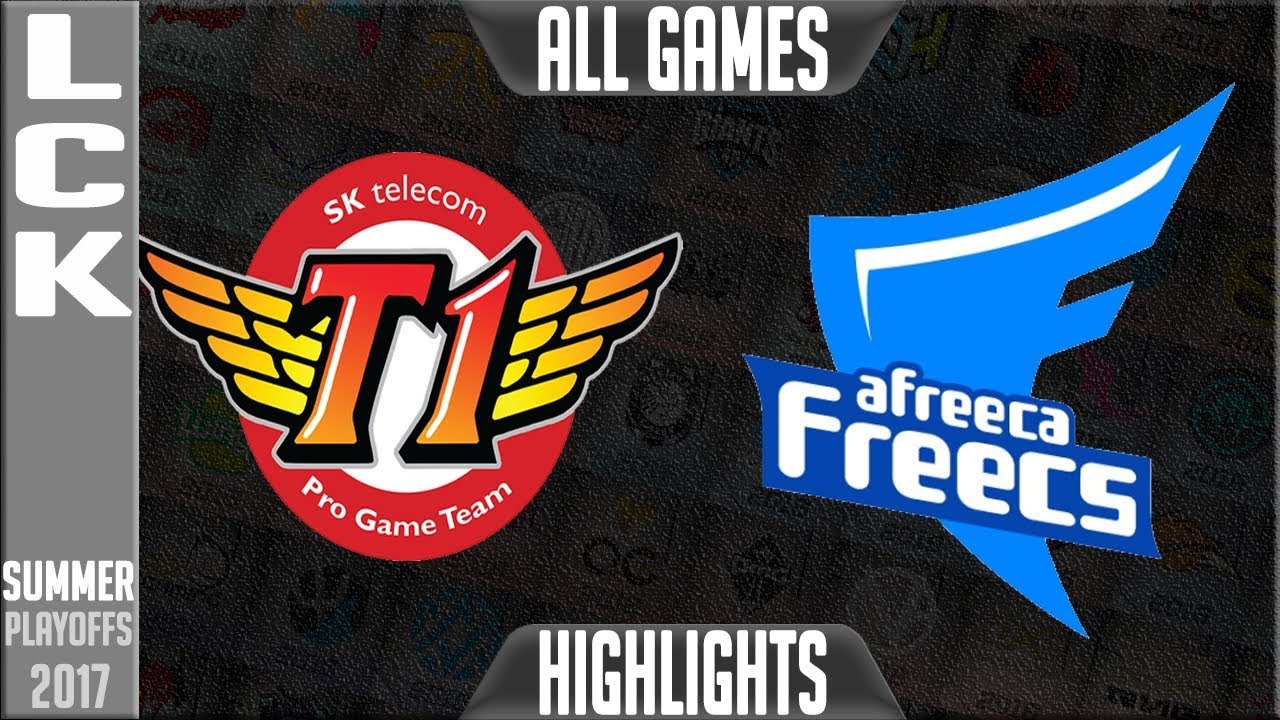 SKT vs AFS Highlights ALL GAMES LCK Playoffs Round 1 Summer Split 2017 SKT T1 vs Afreeca Freecs1