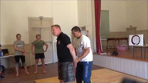 Kata Application: Heian Yondan Movement 1 and 2. Rear double grab escape