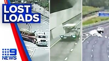 Exclusive video shows lost loads on roads | 9 News Australia