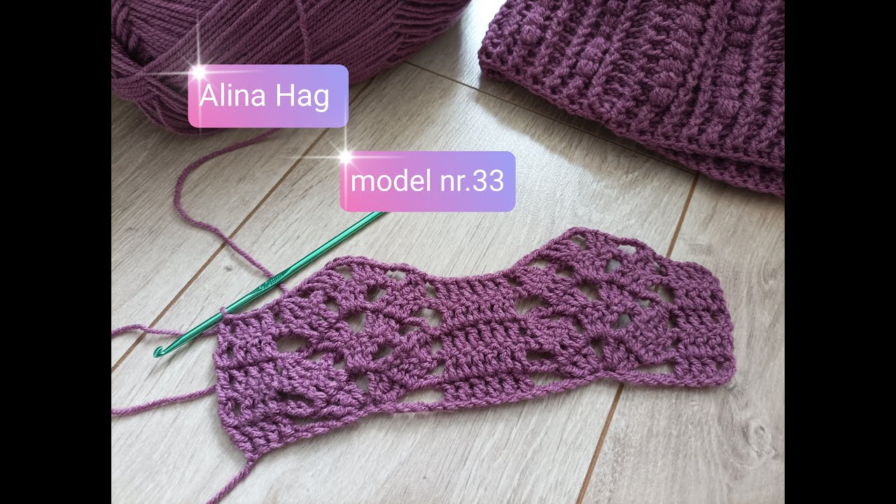 crosetam modele Pas cu Pas (nr.33) potrivit pentru un Fular sau Snood!!!