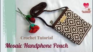 Mosaic Handphone Pouch - Crochet Tutorial - Easy to Follow