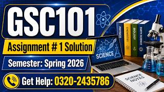 gsc101 assignment 1 solution 2026 #gsc101