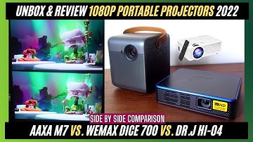 Unbox & Review 1080P Portable Projectors 2022 | Unbox AAXA M7 | Unbox Wemax Dice