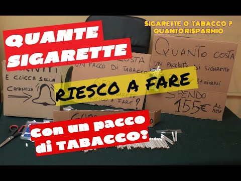 Video: Quanto costa una scatola di tabacco?