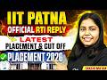 IIT Patna | Official RTI reply | Latest Placement and Cut Off | Placement 2026