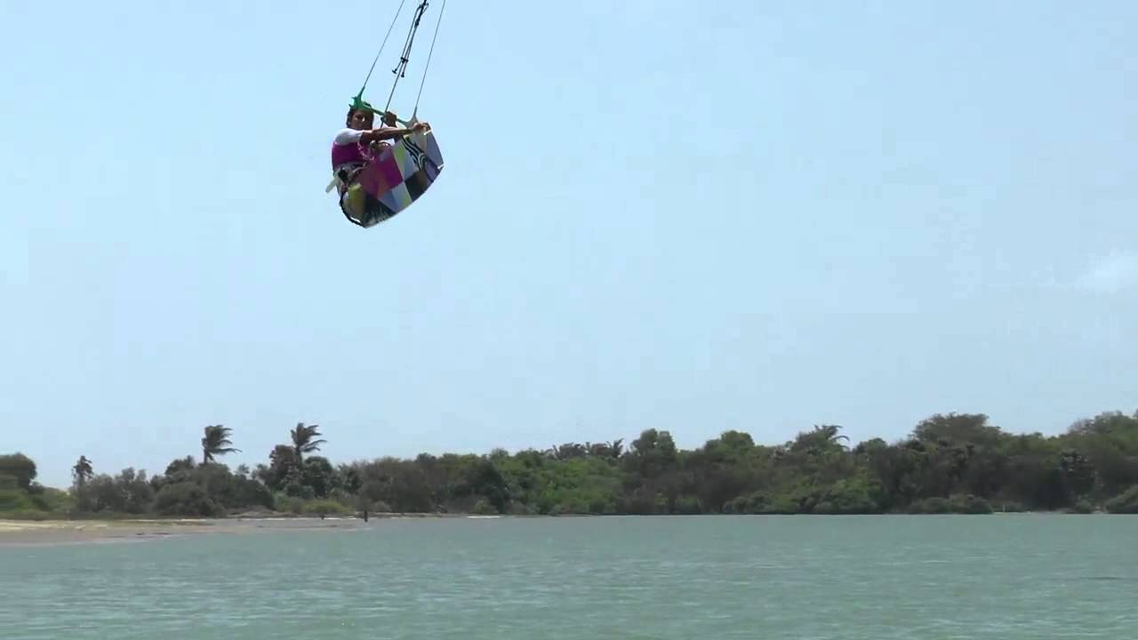 Kitesurfing Technique - Sent Back Roll Nose Grab