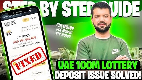 UAE Lottery Deposit Issue solved  | UAE lottery payment method