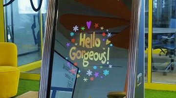 Interactive mirror photo booth animation samples