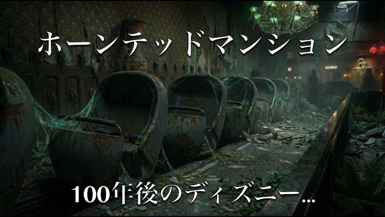 【100年後の世界】廃墟となったホーンテッドマンションを探索した時の映像（ディズニーランド）