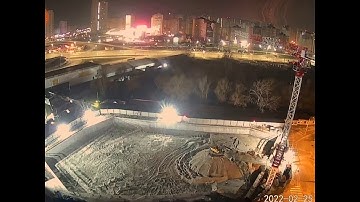 Explosion lights up Kyiv night sky