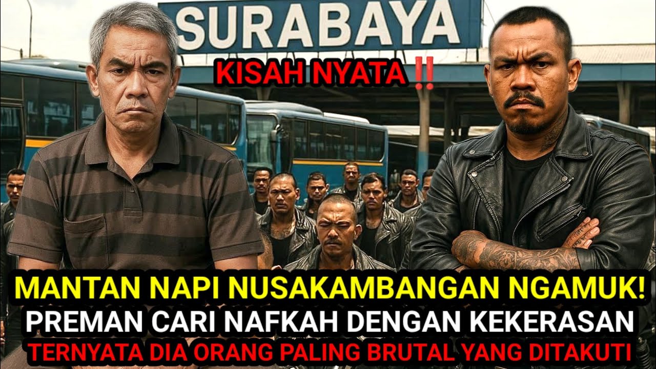 KISAH NYATA‼️TERMINAL SURABAYA DIGUNCANG PREMAN‼️TERNYATA MANTAN NAPI NUSAKAMBANGAN PALING DITAKUTI