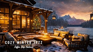 Cozy Winter Jazz Music on a Snowy Day and Fireplace Warm ❄ Smooth Jazz Instruments for Relax, Work