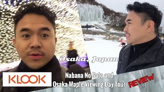 KLOOK vlog review: Nabano No Sato and Osaka Maple tour. MY FIRST SNOW EXPERIENCE!