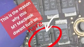 M1 Macbook not turning on repair due to a failed capacitor