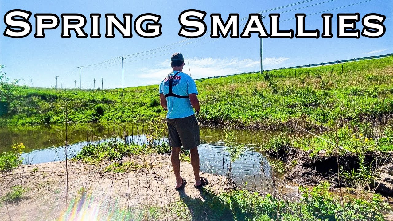 Smallmouth Bass Fishing a DRAINED Lake! (LOADED SPOT)