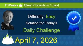 Microsoft Solitaire Collection: TriPeaks - Easy - April 7, 2026 screenshot 5