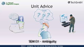 SEM131 - Unit Advice (Ambiguity)