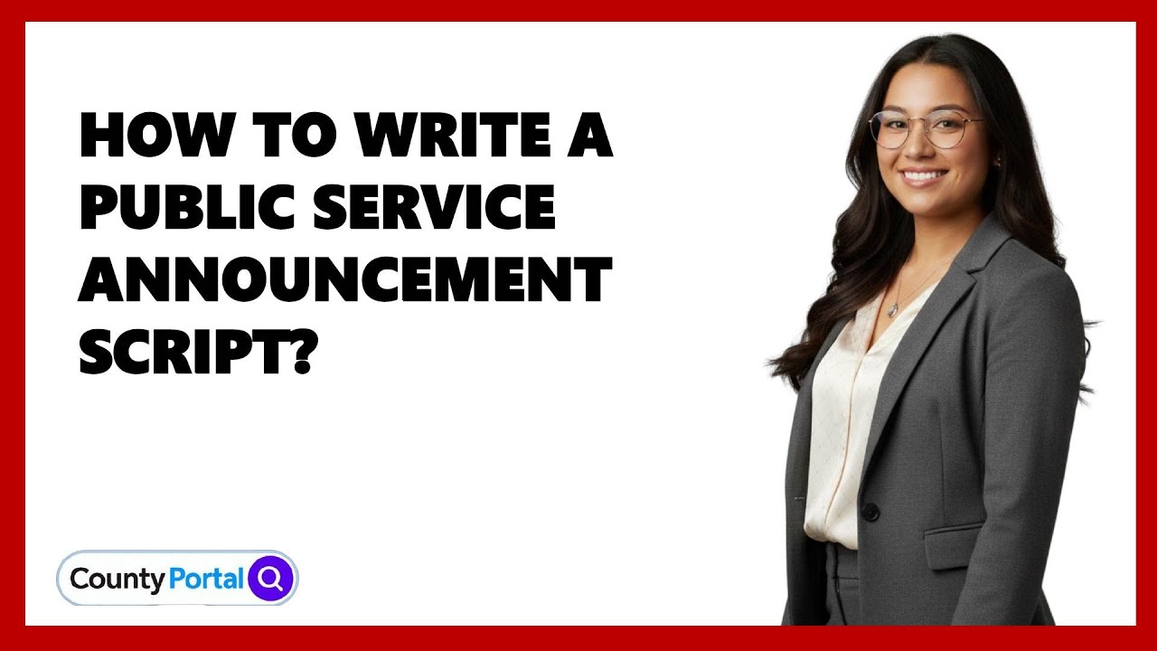 How To Write A Public Service Announcement Script? - YouTube