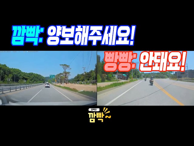 27595회. 안전지대 밟고 넘어온 오토바이와 시시비비 가리기! 깜빡이 켠 후 언제 넘어갈까요?