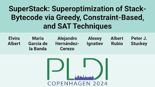 [PLDI24] SuperStack: Superoptimization of Stack-Bytecode via Greedy, Constraint-Based, and SAT(…)