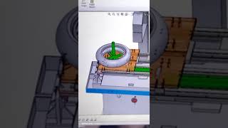 Rubber tyre cutting fixture design. fixture#design#solidwork