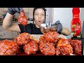 NUCLEAR FIRE FRIED CHICKEN DRUMSTICKS MUKBANG (NO TALKING)