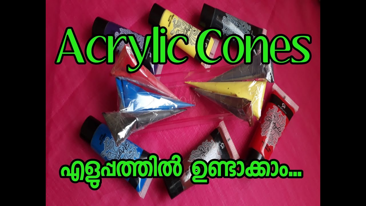 DIYHow to make Acrylic paint Cones//acrylic cone making tutorial YouTube