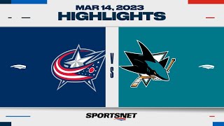 Nhl Highlights Blue Jackets Vs. Sharks - March 14, 2023