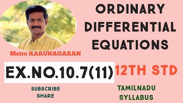 12th Std Maths Ex.10.7(11) Solve LINEAR DIFFERENTIAL Equation (x+a)dy/dx -2y= (x+a)^4