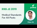 Medical Standards for Railway JE Junior Engineer | General Fitness, Vision Standards for all posts