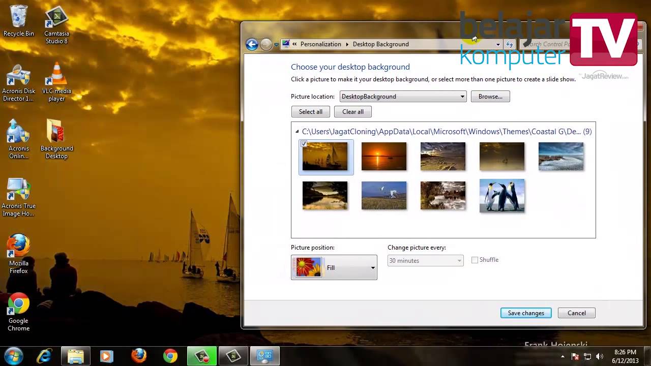 Mengganti Background Desktop Windows 7 - YouTube