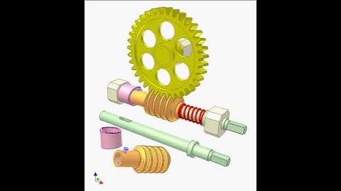 Worm Drive 5B   Rotating And Translating Worm