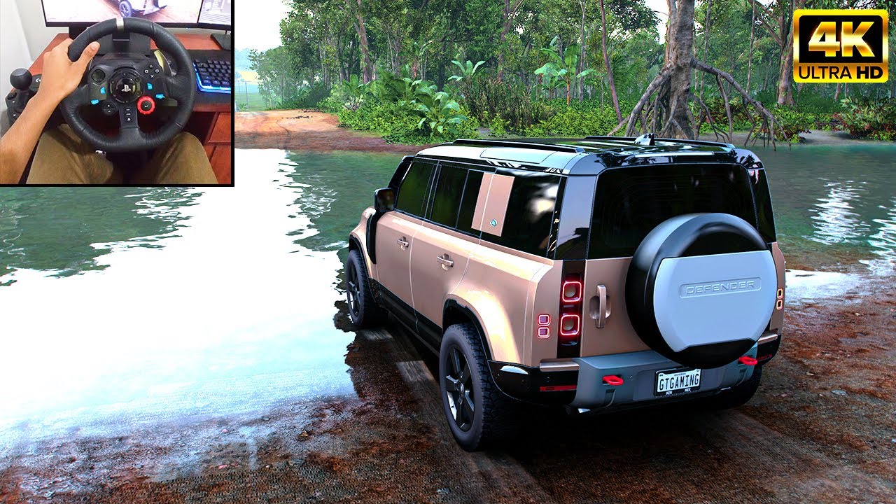 ⁣Land Rover Defender 2020 | Offroading | Forza Horizon 5 | Logitech g29 gameplay-4K