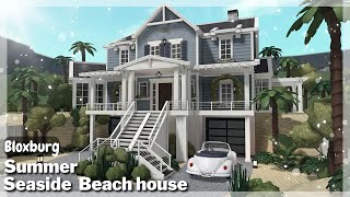 BLOXBURG: Summer Seaside Beach Home Speedbuild | Roblox House Build