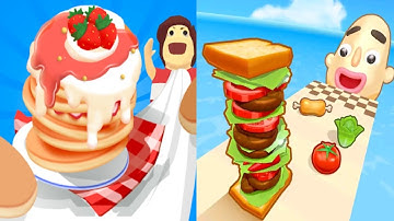 Pancake Run | Sandwich Runner - All Level Gameplay Walkthrough Android iOS Ep 1