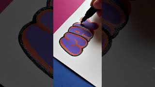 Max 💜💙🔥 #asmr #relaxing #bubbleletters #satisfying #tutorial #howtodraw #learningtodraw #graffiti