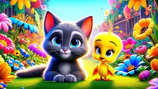 Short Videos For Kindergarten | Luna the Brave Kitten: A Heartwarming Garden Adventure