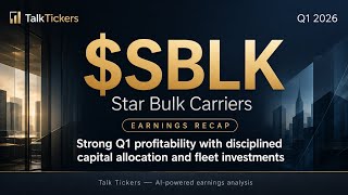 Star Bulk Carriers Q1 2026 Earnings: Strong Profits & Fleet Growth