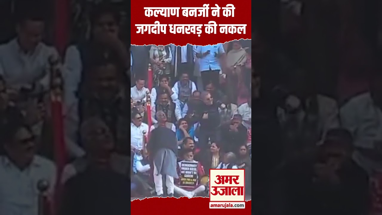Mps Suspended: TMC सांसद Kalyan Banerjee ने Jagdeep Dhankhad की नकल उतारी, Rahul Gandhi हंसे।