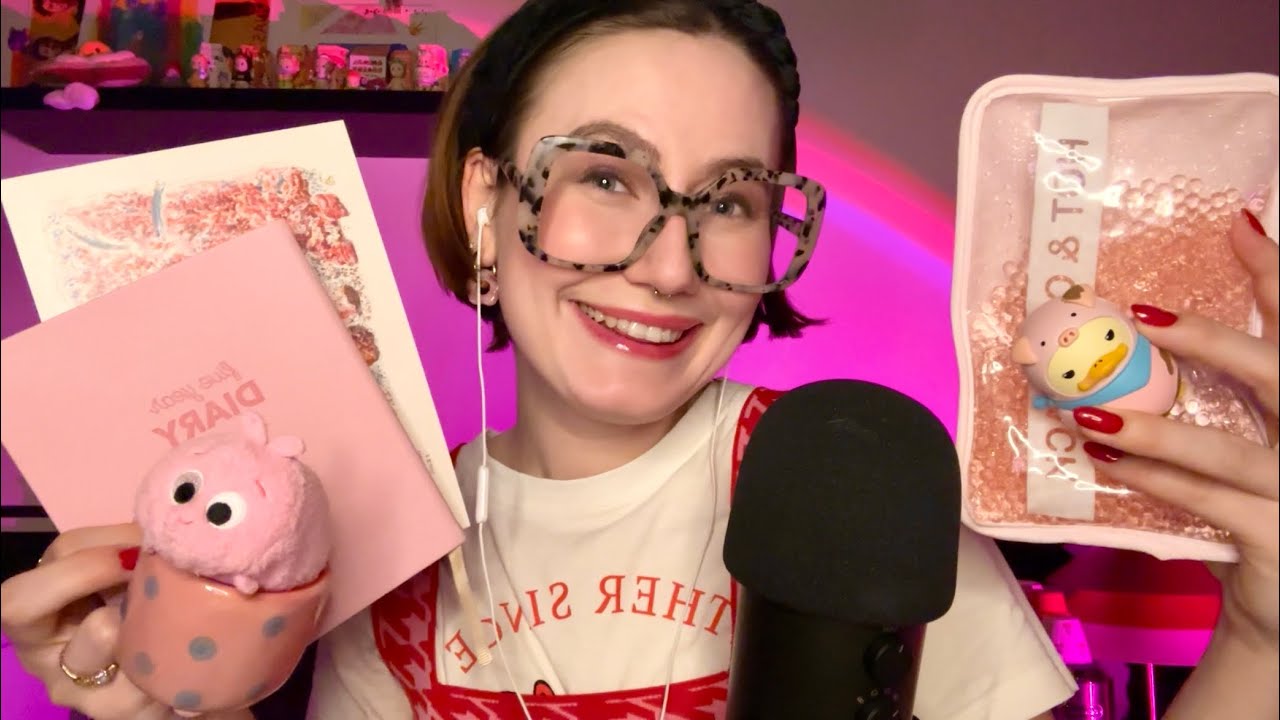 ASMR 100% Rose  🎀​ Tapping, Scratching, Tracing 💘​ Pink Triggers