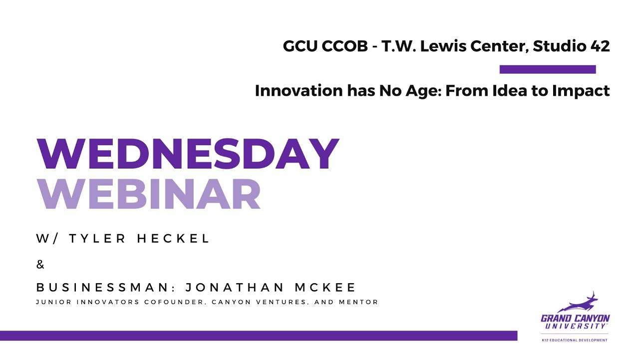 Innovation has No Age: From Idea to Impact w/ Jonathan Mckee | Wednesday Webinar