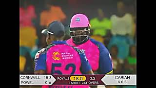 CORNWALL BATING 9 BALLS 52 RUNS 🔥#cricket #cricketlovers